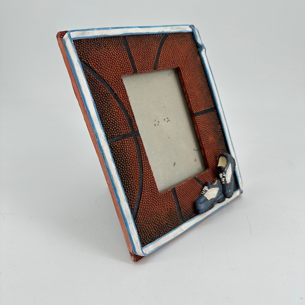 Basketball Theme 4x6 Resin Picture Frame with 3D Athletic Shoes Decor